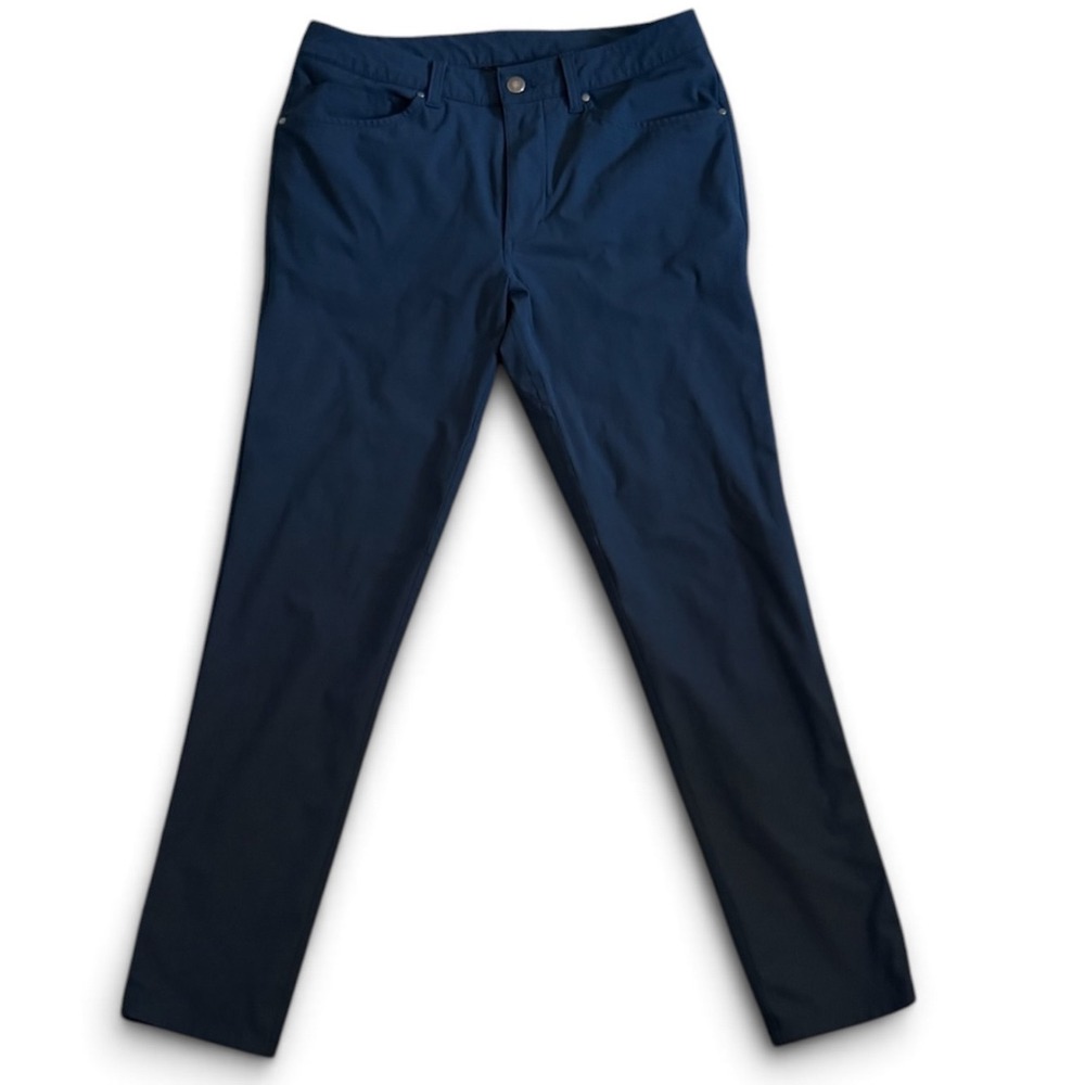 Lululemon ABC Slim Pant Mens 30x30 Navy Blue Warpstreme Travel Workwear